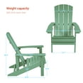 thumbnail image 4 of ACEGOSES 1 Pcs Faux Wood Adirondack Chair Weather Resistant for Patio Garden, Backyard, Porches and Indoors,Green, 4 of 7