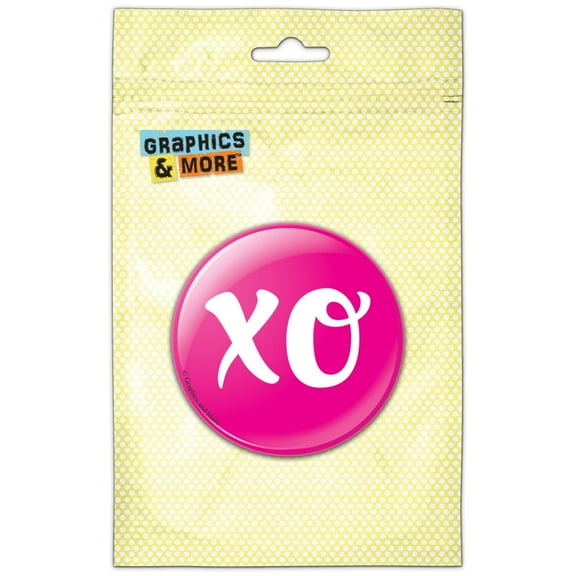 XO Hug Kiss Pinback Button Pin Badge