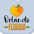 thumbnail image 4 of Inktastic Orlando Florida Orange in Heart Boys or Girls Baby Bib, 4 of 4