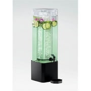 Cal Mil 1112-3A-13 3 Gallon Square Acrylic Dispenser - Black Base