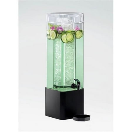 Cal Mil 1112-3A-13 3 Gallon Square Acrylic Dispenser - Black Base