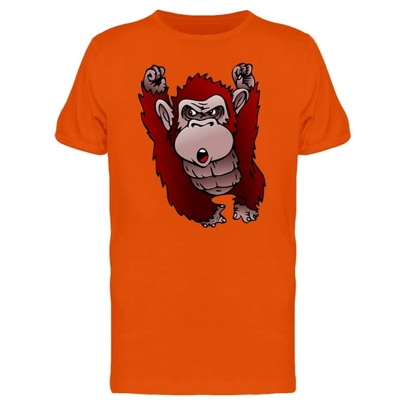 Red Monkey With Arms Lifted Up Tee Men's -Image by Shutterstock