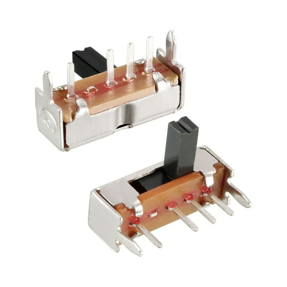 50Pcs 5mm Horizontal Slide Switch SP3T 1P3T 4 Terminals Panel Latching