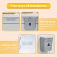 thumbnail image 3 of LQQBOX 2.4 Gallon Kitchen Compost Bin for Counter Top or Under Sink, Hanging Small Trash Can with Lid for Cupboard/Bathroom/Bedroom/Office/Camping, Mountable Indoor Compost Bucket, Gray, 3 of 7