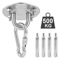 thumbnail image 1 of Hamaca con bandeja fija de acero inoxidable, bolsa de arena, hebilla fija, accesorios de hardware para yoga, pilates, columpio, fitness, gancho redondo, 1 of 2