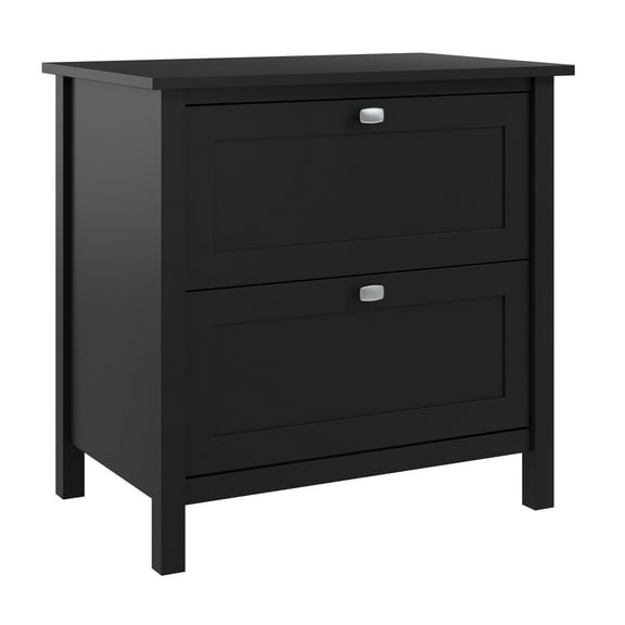 Bush Furniture Broadview 2 Drawer Lateral File Cabinet in Classic Black