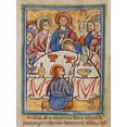 thumbnail image 2 of Unknown 12th Century English Illuminator 19x24 White Modern Wood Framed Museum Art Print Titled - The Last Supper, 2 of 4