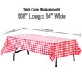 thumbnail image 4 of AnapoliZ Plastic Checkered Tablecloth 6 Pcs Pack - 54 Wide x 108 Long Red and White Picnic Disposable Table Cover Rectangular Gingham Tablecover for Birthdays, Carnivals, Parties, 4 of 4