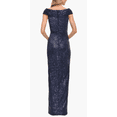 thumbnail image 2 of La Femme NAVY Women's Sequin Cap Sleeve Column Gown, US 12, 2 of 2
