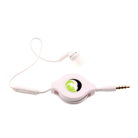 Headphone Retractable Mono Earphone for T-Mobile REVVL 6 PRO 5G Phone - 3.5mm w Mic Headset Handsfree Earbud Earpiece V9K Compatible With REVVL 6 PRO 5G