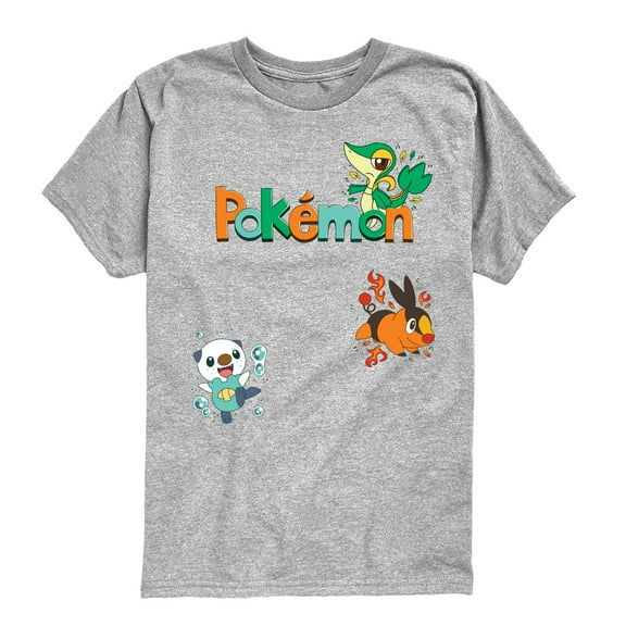 Pokémon - Gen 5 Snivy, Oshawott, Tepig   - Youth Short Sleeve Graphic T-Shirt