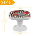 thumbnail image 3 of 4 Pieces Set Drawer Pulls Handle Square Wardrobe Cabinet Knobs with Stainless Steel Screws Furniture Kitchen Decor, 3 of 5