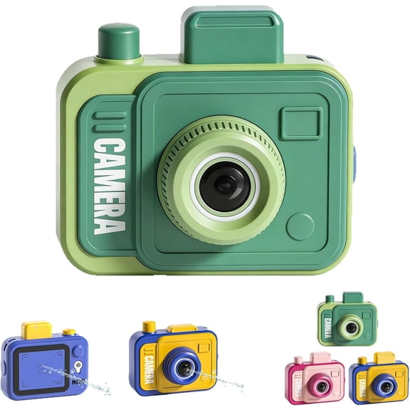 Prank Camera Water Gun, Camera Water Gun, Pull the Trigger and Shoot Backwards, Press the Button and Shoot Forwards (Green)