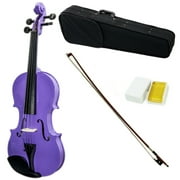 SKY Full Size VN202 Solidwood Purple Violin Beautiful Color with Brazilwood Bow and Lightweight Case