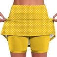 thumbnail image 2 of Sokhug Athletic Skirt Shorts for Women Polka Dot High Waist Built-in Casual Stretch Hidden Pocket Layered Sport Skirt Shorts, 2 of 5