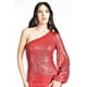 thumbnail image 4 of Vestido de lentejuela de un hombro Roman Fashion / Juvenil, 3486 (Rojo) rojo CH, 4 of 5