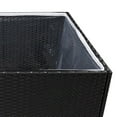 thumbnail image 6 of vidaXL Garden Planter Black 61.8"x31.5"x31.5" Poly Rattan, 6 of 6