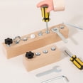 thumbnail image 2 of Educational Screw-Tightening Busy Board, Activity Board with Wooden Screwdriver Set, Fine Motor Skills Learning Toy for Hand-Eye Coordination & Focus Development for Kids Toddlers Preschool, 2 of 7