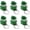 green 6pcs, variant on 6 Packs Croaking Frog Keyboard Fidget Clicker Keychain – Frog Keyboard Toy with Sound & LED Light, Rechargeable Fidget Keychain for Stress Relief Anxiety (USB Charging Port)