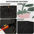 thumbnail image 4 of Qxltty A Seamless Pattern with Cute Strawberries Car Windshield Sunshade Umbrella Quality Black Rubberized Fabric Can Effectively Block UV Rays Heat, 4 of 8