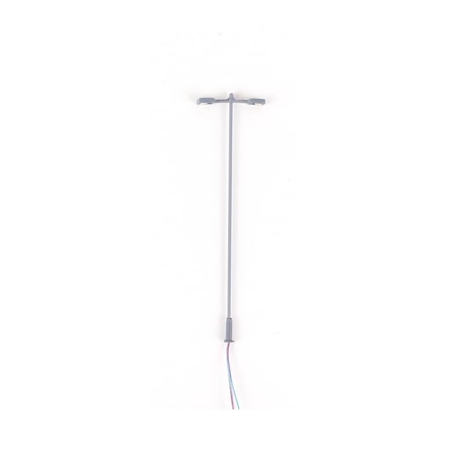 Yuarrent Lámpara de tubo de acero de doble cabeza a escala 1:150/1:100/1:87, modelo de calle ferroviaria, manualidades DIY en miniatura, luz nocturna Artesanía 1:87/Blanco cálido Yuarrent HA066667-02