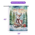 thumbnail image 5 of Merry Christmas Santa Reindeer Antlers Bull Terrier Sleigh Xmas Winter Holiday House Flag 28x40in Double Sided Bully Dog Lovers Gifts Idea Outdoor Decor - 00023, 5 of 5