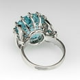 thumbnail image 5 of Round Cut Aquamarine Cocktail Ring Natural Aquamarine Ring 925 Sterling Silver Ring March Birthstone Ring, 5 of 5