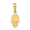 thumbnail image 4 of 14k Yellow Gold Solid Small Solid Hamsa Charm Pendant, 4 of 7