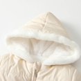 thumbnail image 7 of Busydd Baby Girl Winter Clothes 0-2 Years Solid Color Long Sleeve Warm Puffer Baby Boy Romper Winter Warm Hooded Zipper Newborn Girl Outfits, 7 of 7
