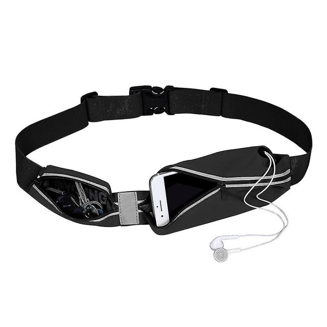 Equipo para correr reflectante, mochila para correr para mujeres y hombres, cinturón para dinero, cinturón de viaje