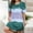 Green, variant on Sakmal Dresses for Women Midi T Shirt Plus Size Green Dress Tie Dye Short Sleeve Dresses for Women