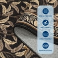 thumbnail image 6 of FairOnly Brown 8'x10'Botanical Garden Washable Rug Bird & Fruit Non Slip Carpet for Boho Living Rooms Low Pile Stain Resistant Floor Cover for Bedroom Kitchen, 6 of 7