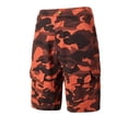 thumbnail image 6 of Zimjoy Men's Camouflage Ripstop Quick Dry Tactical Shorts Multi Zipper Pocket Knee Length Outdoor Hiking Fishing Utility Work Cargo Shorts Red L, 6 of 7