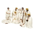 thumbnail image 6 of Christmas Nativity Figurines Resins Nativity Scene Statue with Stable Holy Family Statue Table Centerpieces Home Decors, 6 of 9