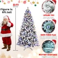 thumbnail image 4 of JERFIT 7.5ft Pre-Lit Snow Flocked Artificial Christmas Tree with 400 Colorful LED Lights, 10 Modes, Easy Setup Hinged Metal Stand, 4 of 9