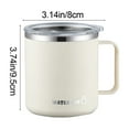 thumbnail image 3 of Insulated Coffee Mug, Stainless Steel Water Cup with Push Lid Double Layer Vacuum Insulated Leakproof Office Mug for Hot and Cold Drinks Tea Coffee Travel Cup 400ml, 3 of 8