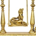 thumbnail image 4 of 16" Butter Krishna on Swing Brass Statue | Playful Divine | Handmade Hindu Sculpture, 4 of 4