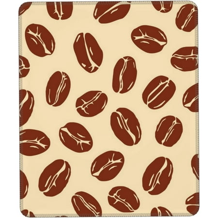 Mouse Pad Computer Gaming Mouse Pads with Coffee Beans Design Non-Slip Rubber Base Thick Mouse Mat for Computers Desktops PC Laptop 9.5x7.9 Inch