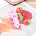 thumbnail image 3 of EeaseMX 8 pendientes de clip para niñas, adornos para fiestas (fresa, cereza, helado y flor, 2 pares cada uno), 3 of 7