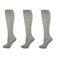 thumbnail image 1 of Girls Classic Cable Knit Acrylic Knee High Socks, 3 Pack (Little Girls & Big Girls), 1 of 2