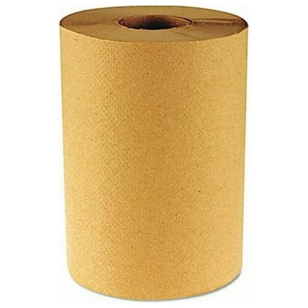 Boardwalk Hardwound Paper Towels, Nonperforated 1-Ply Natural, 800 ft, 6 Rolls/Carton -BWK6256