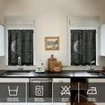 thumbnail image 4 of Kitchen Curtains 36 Inch Short - 3 Panel Set, Gothic Celestial Sun and Moon Print, Mystical Starry Night Astrology Aesthetic, Rod Pocket Window Curtain, Easy Wash, 4 of 6