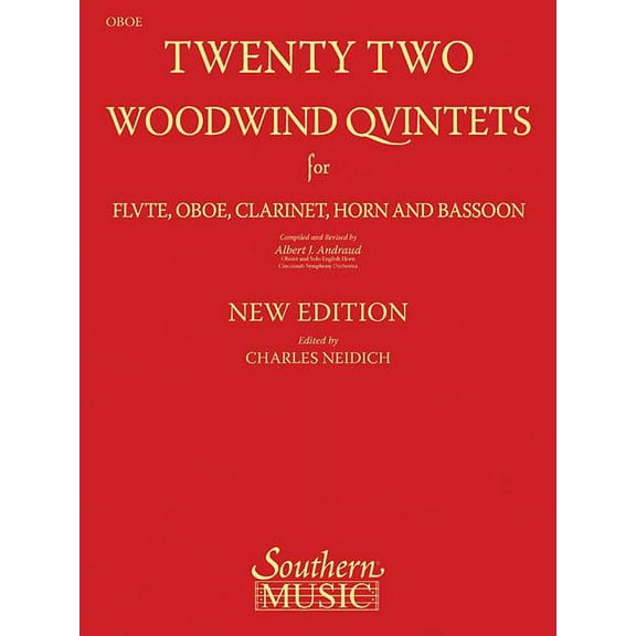 22 Woodwind Quintets - New Edition: Oboe Part (Paperback)