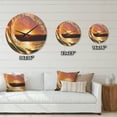thumbnail image 4 of Designart 'Colored Ocean Waves Falling Down At Sunset VIII' Coastal Wood Wall Clock, 4 of 5