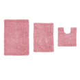 thumbnail image 6 of Home Weavers Fantasia Bath Rug 100% Cotton Non-Slip Bathroom Rug Set Machine Washable Bathroom Rug-17"x24", Bath Rug- 21"x34", U Shaped Contour- 20"x20", Pink Color 3 Piece Bath Rug set, 6 of 6