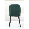 thumbnail image 4 of Dtwnek 4 Pcs Armless Dining Chair with Metal Legs, Fabric Upholstered Side Chair for Kitchen, Restaurant, Living Room, Meeting Room, Dark Green, 4 of 8