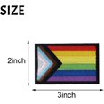 thumbnail image 2 of LAICAIW 2Pcs Pride Progress Rainbow Flags Patch, Hook and Loop LGBTQ Flag Patches Tactical Gay Inclusive Rainbow Flag Patch for Backpack Hat Team Patch, 2 of 5