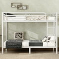 thumbnail image 2 of URTR Metal Twin XL over Twin XL Bunk Bed for Teens and Adults, Bunk Bed Frame with Space-Saving, Noise Reduced, No Box Spring Needed, White, 2 of 8