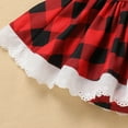 thumbnail image 6 of IBTOM CASTLE Kids Baby Girls Christmas Party Dress Women Xmas Red Plaid Tutu Dress with Hooded Cloak Cape Family Matching Fancy Dress up Costume 12-18 Months Red Romper + Cape, 6 of 8