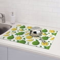 thumbnail image 5 of Dish Drying Mat, Cute Durian Flower Leaves Absorbent Microfiber Kitchen Mat, Heat Resistant Drying Mat Kitchen Counter for Dishes, Utensils, Pots, Pans, Drainer Mats 18x24in, 5 of 7